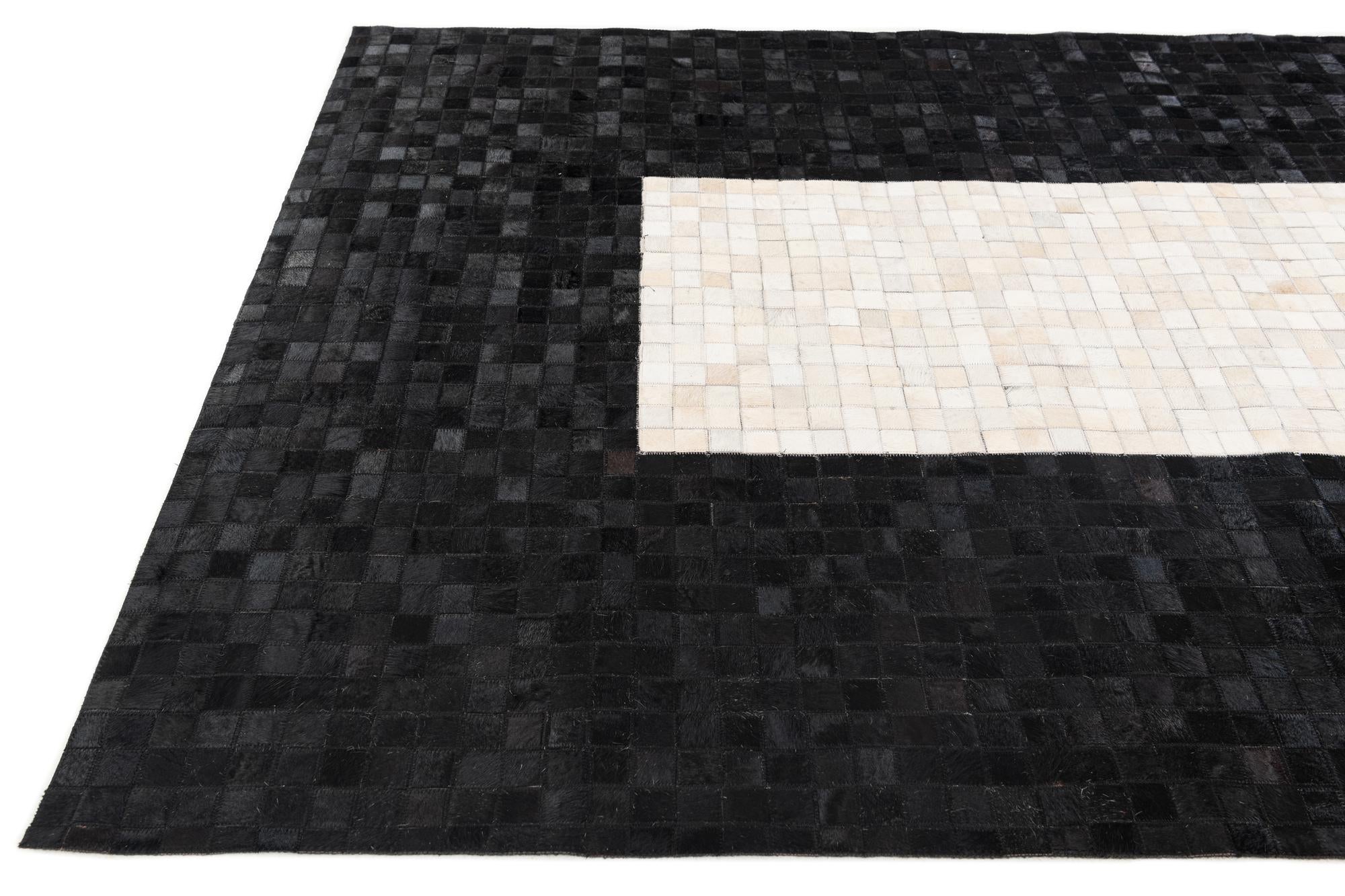 5' 1 x 8' Cowhide Stocks Rug