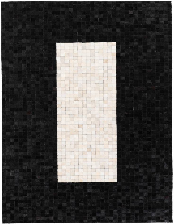 Detail image of 5' 1 x 8' 1 Cowhide Stocks Rug