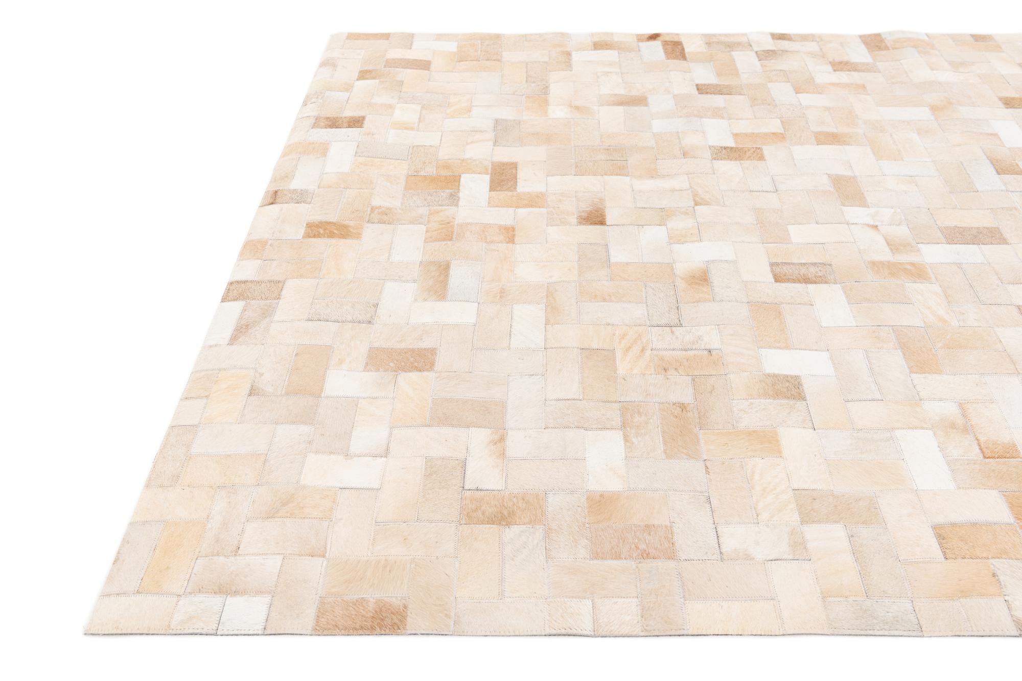 5' x 7' 11 Cowhide Stocks Rug