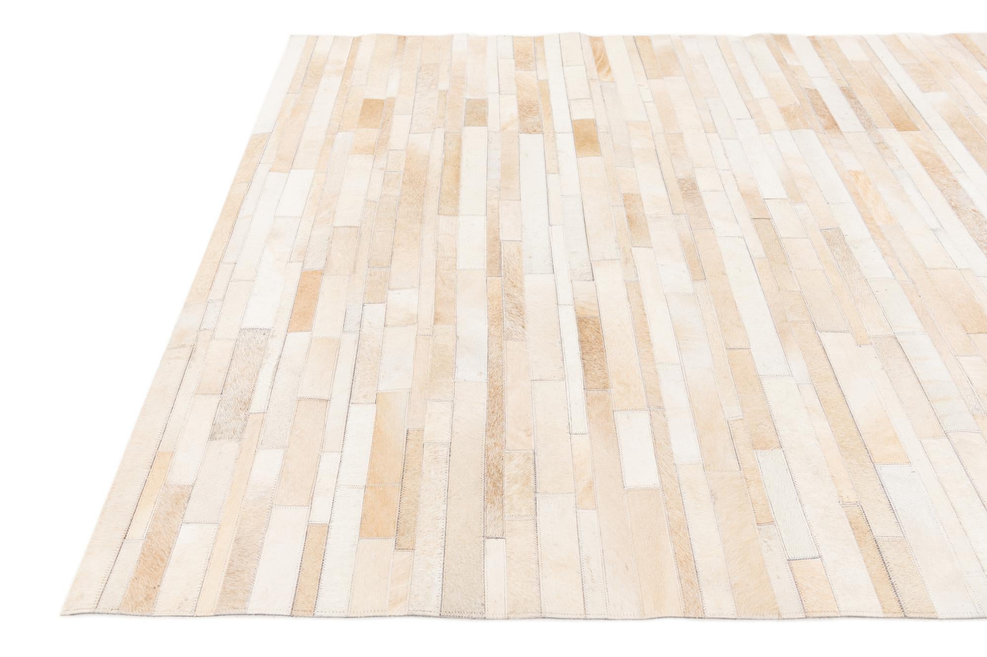 5' x 8' Cowhide Stocks Rug