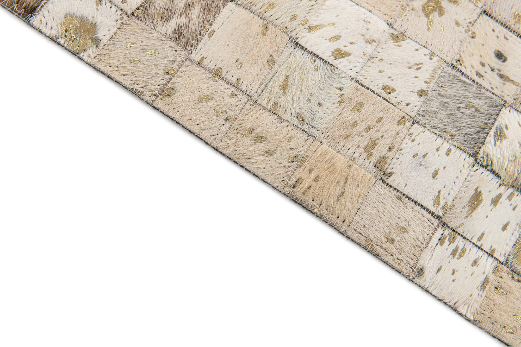 5' 3 x 7' 6 Cowhide Stocks Rug