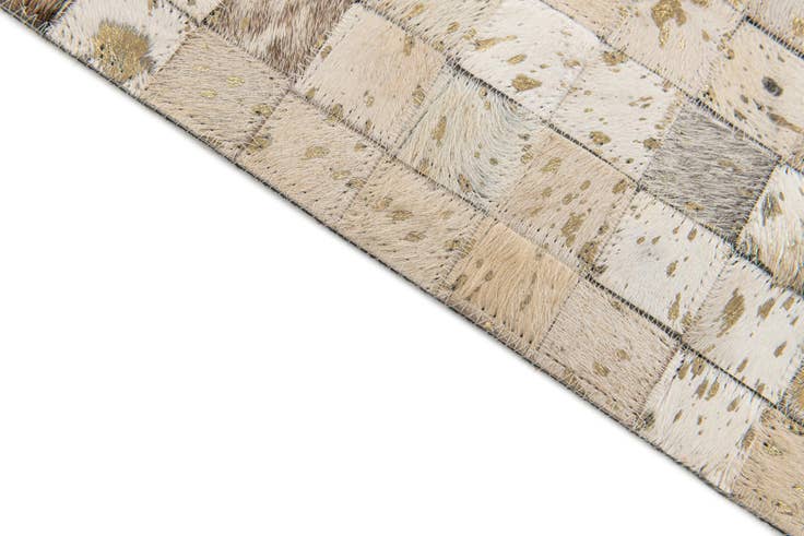 Detail image of 5' 3 x 7' 6 Cowhide Stocks Rug