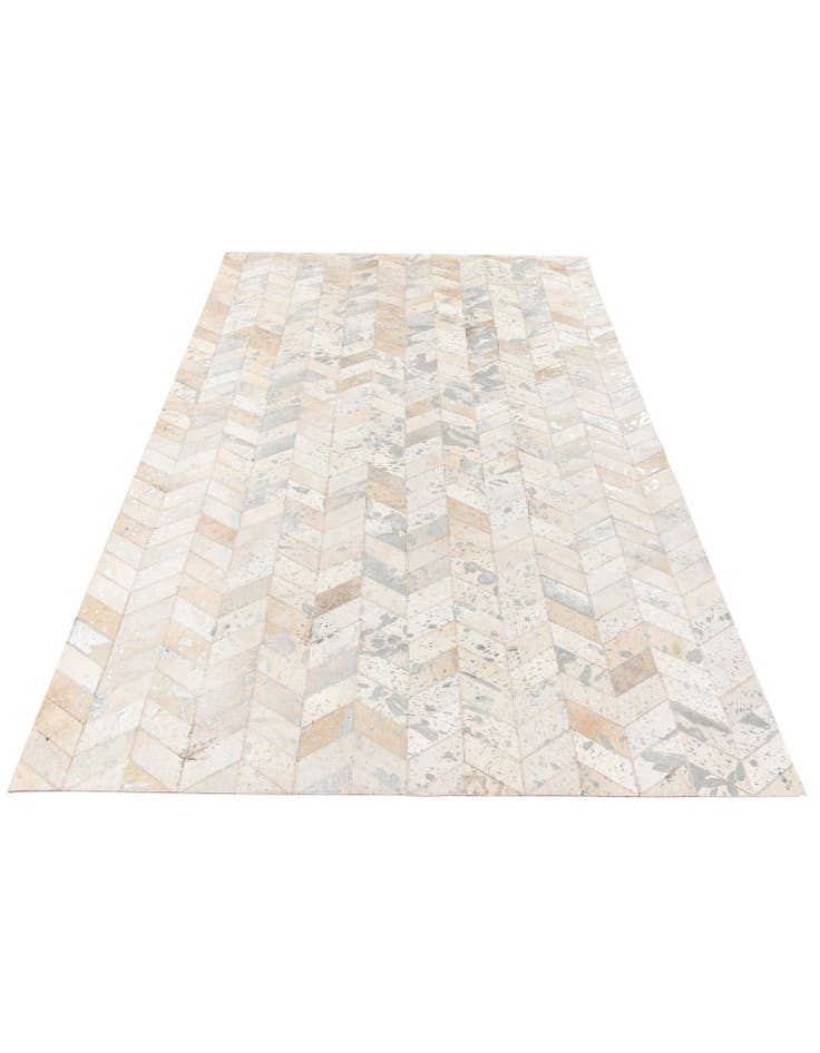 Detail image of 4' 11 x 7' 11 Cowhide Stocks Rug