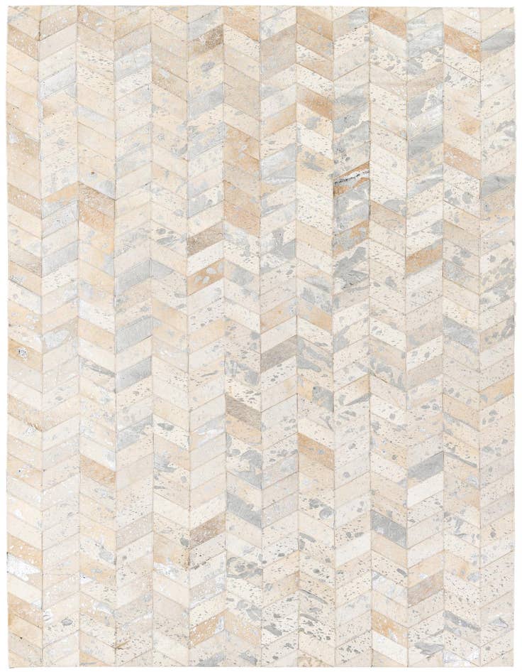 Detail image of 4' 11 x 7' 11 Cowhide Stocks Rug