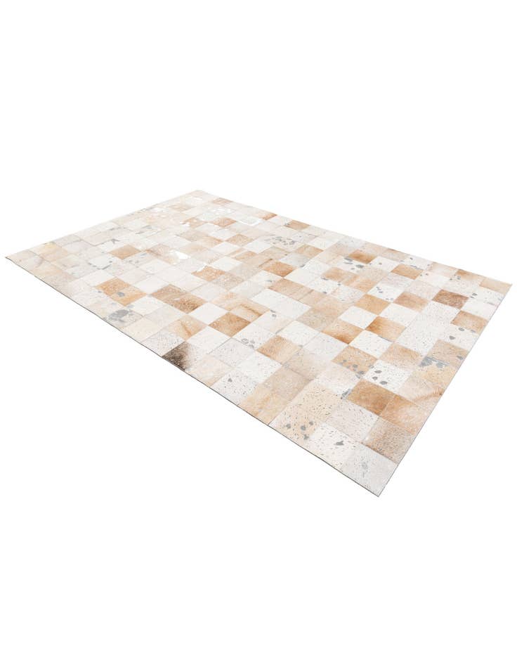 Detail image of 5' 2 x 8' 1 Cowhide Stocks Rug