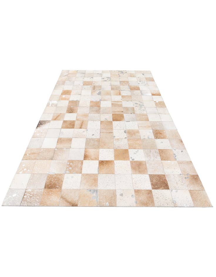 Detail image of 5' 2 x 8' 1 Cowhide Stocks Rug