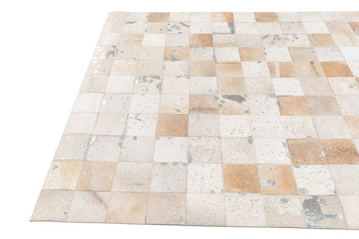Detail image of 5' 2 x 8' 1 Cowhide Stocks Rug