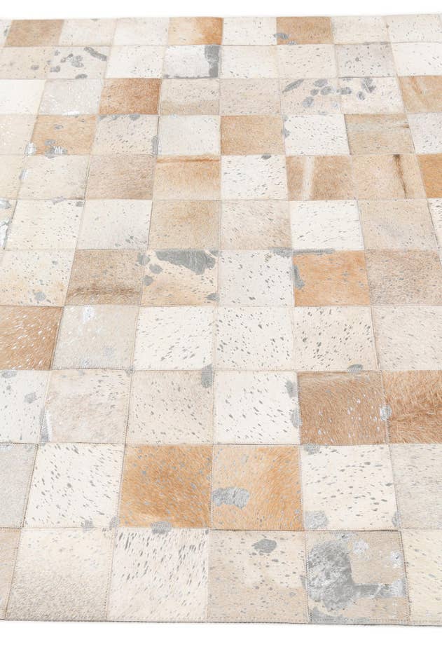 Detail image of 5' 2 x 8' 1 Cowhide Stocks Rug