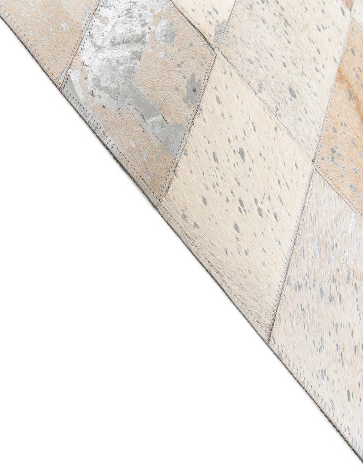 Detail image of 5' 2 x 8' 1 Cowhide Stocks Rug