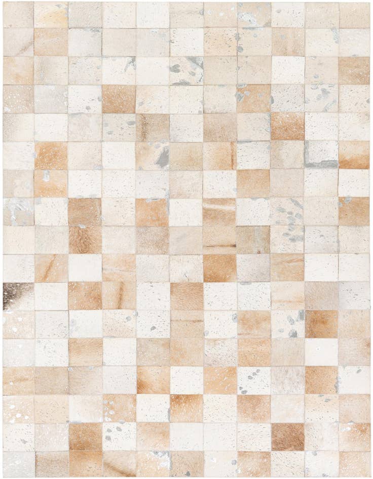 Detail image of 5' 2 x 8' 1 Cowhide Stocks Rug