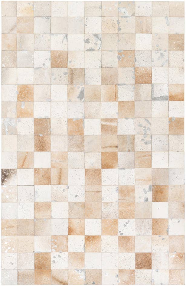 Detail image of 5' 2 x 8' 1 Cowhide Stocks Rug