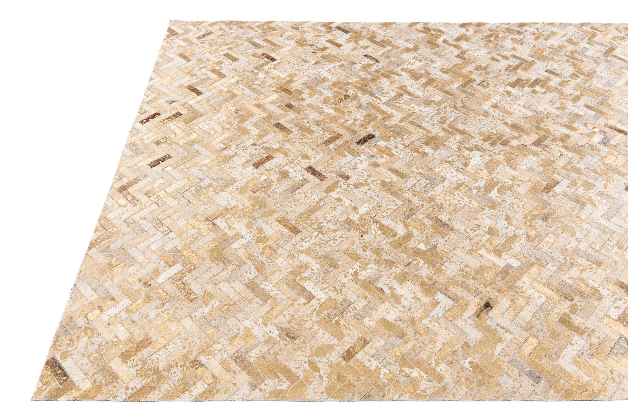 5' 5 x 7' 6 Cowhide Stocks Rug