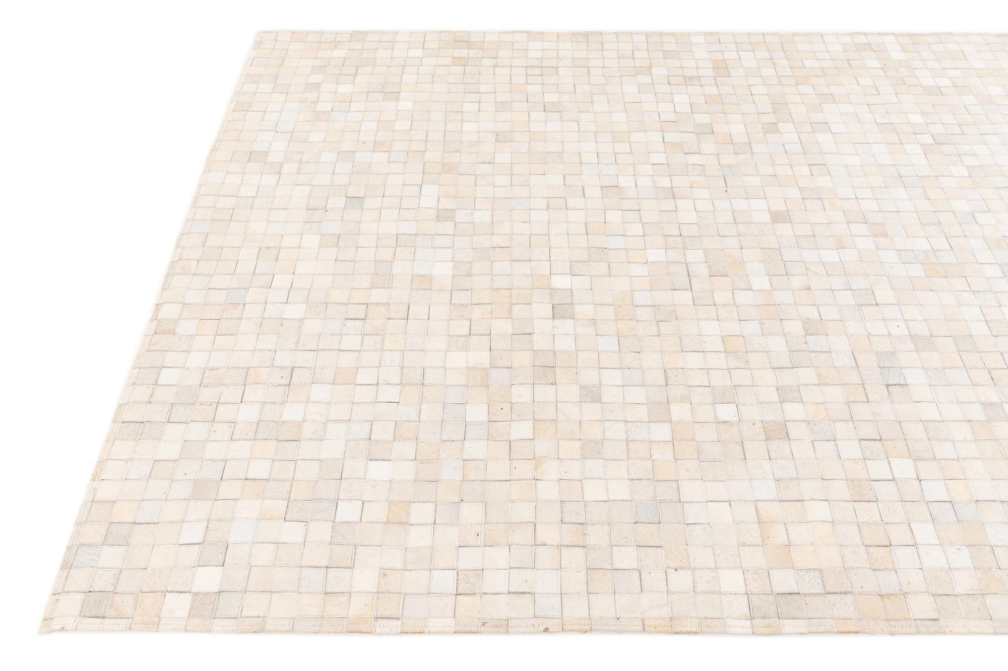5' 3 x 7' 5 Cowhide Stocks Rug