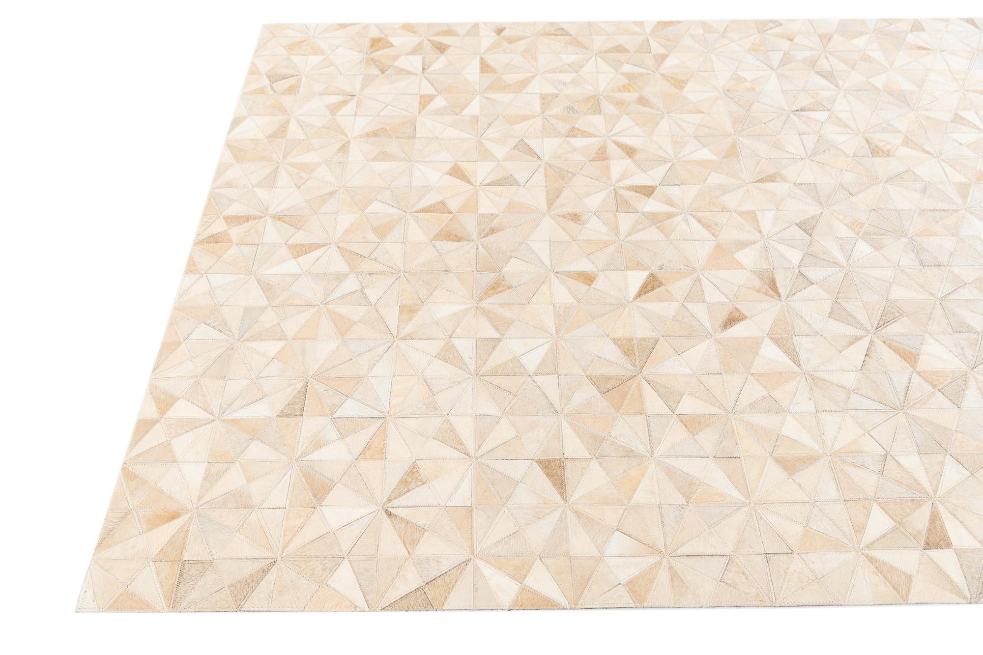 4' 8 x 6' 7 Cowhide Stocks Rug