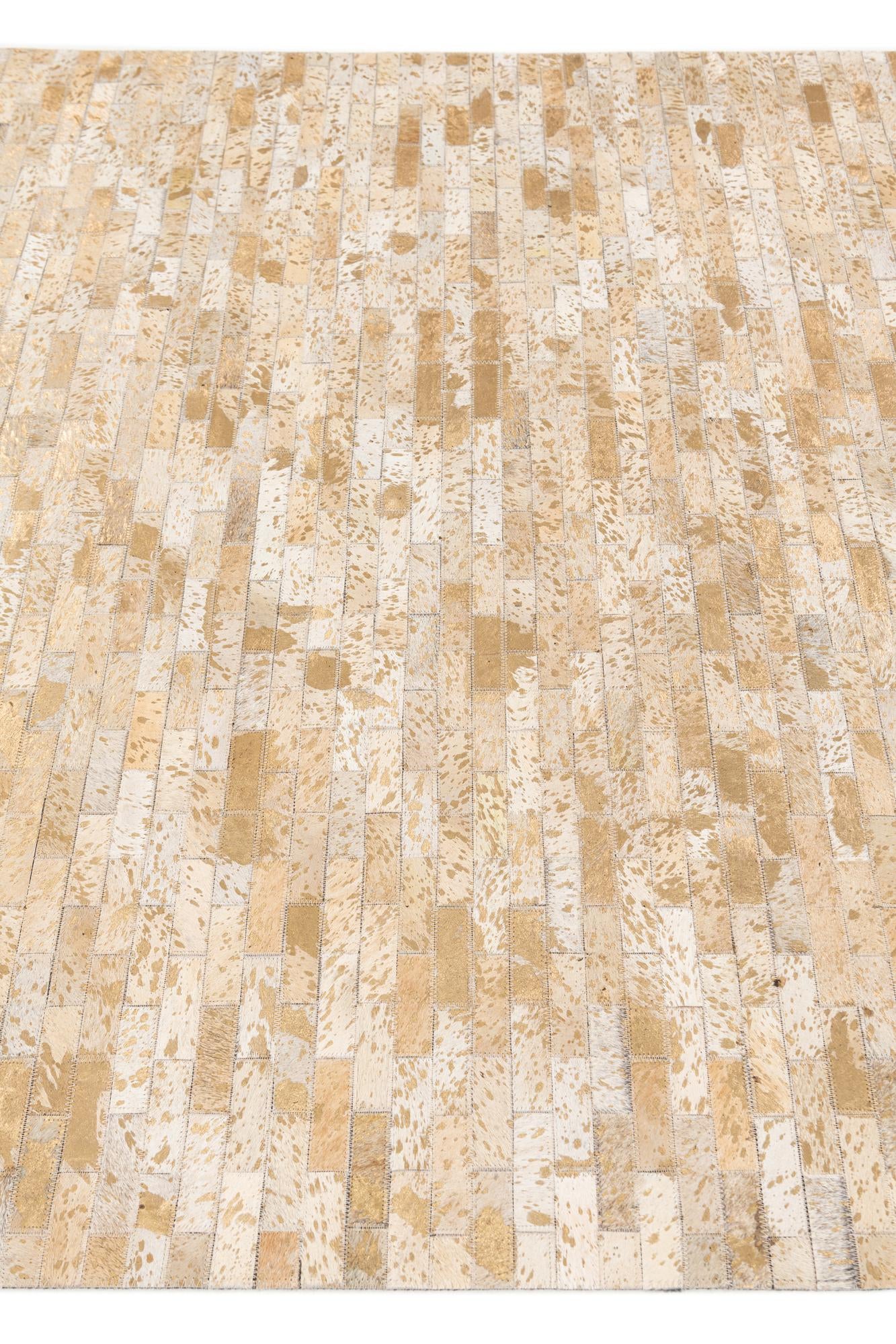 4' 9 x 6' 7 Cowhide Stocks Rug