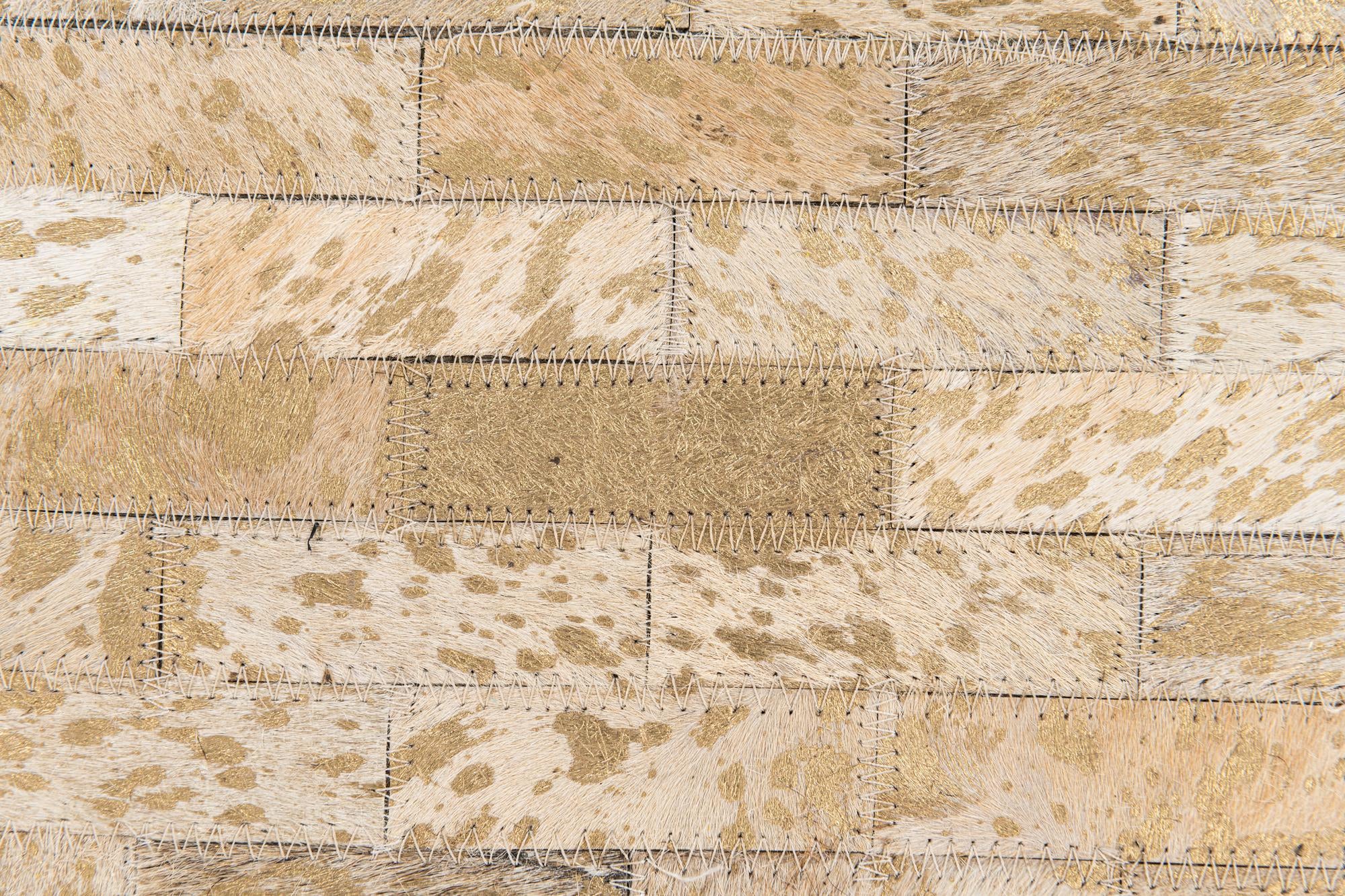 4' 9 x 6' 7 Cowhide Stocks Rug