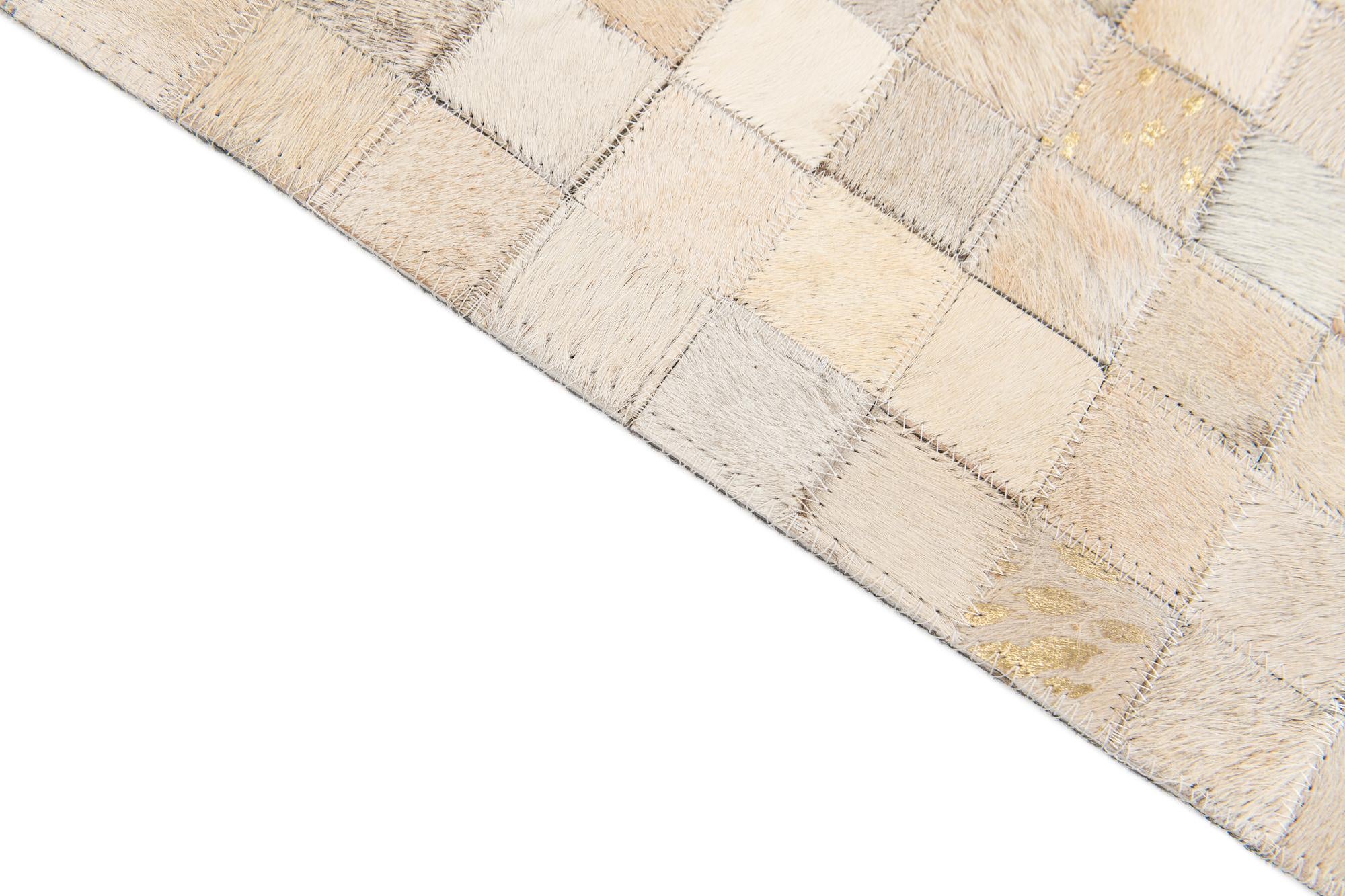 4' 1 x 5' 7 Cowhide Stocks Rug