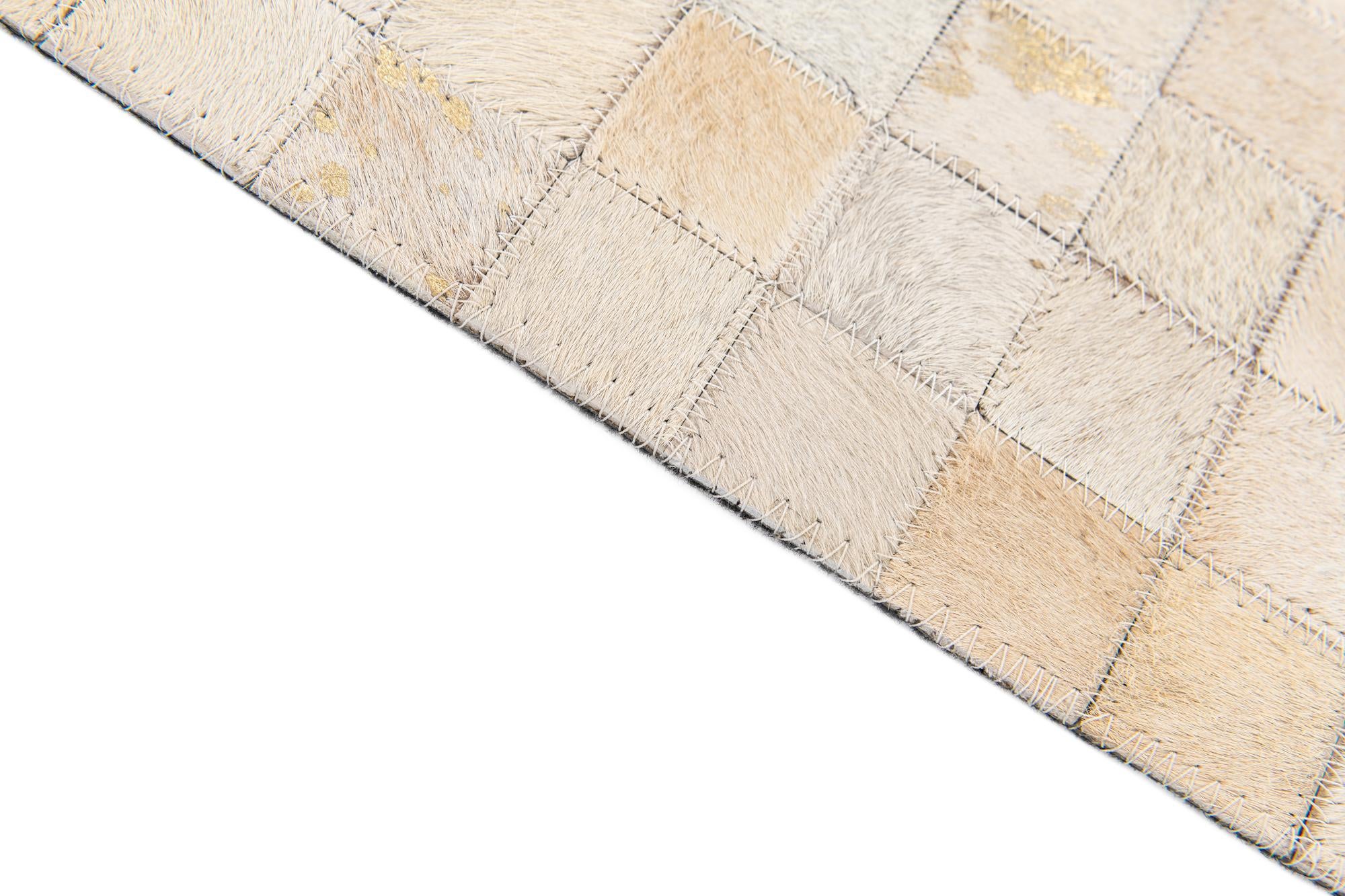 4' 1 x 5' 8 Cowhide Stocks Rug