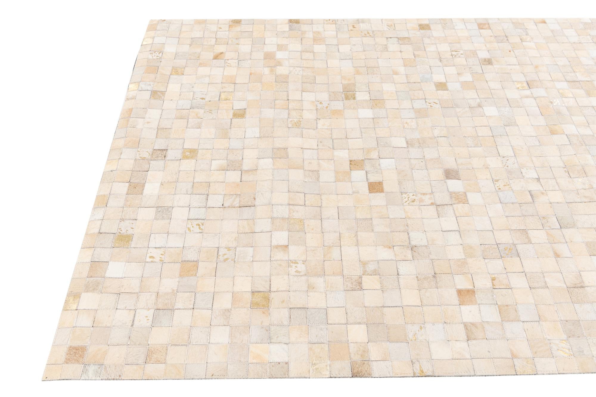 4' x 5' 8 Cowhide Stocks Rug