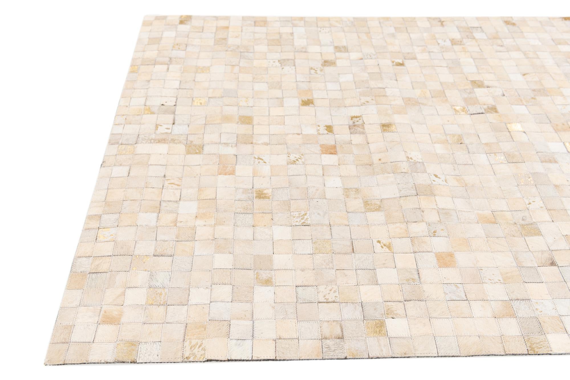 4' x 5' 8 Cowhide Stocks Rug