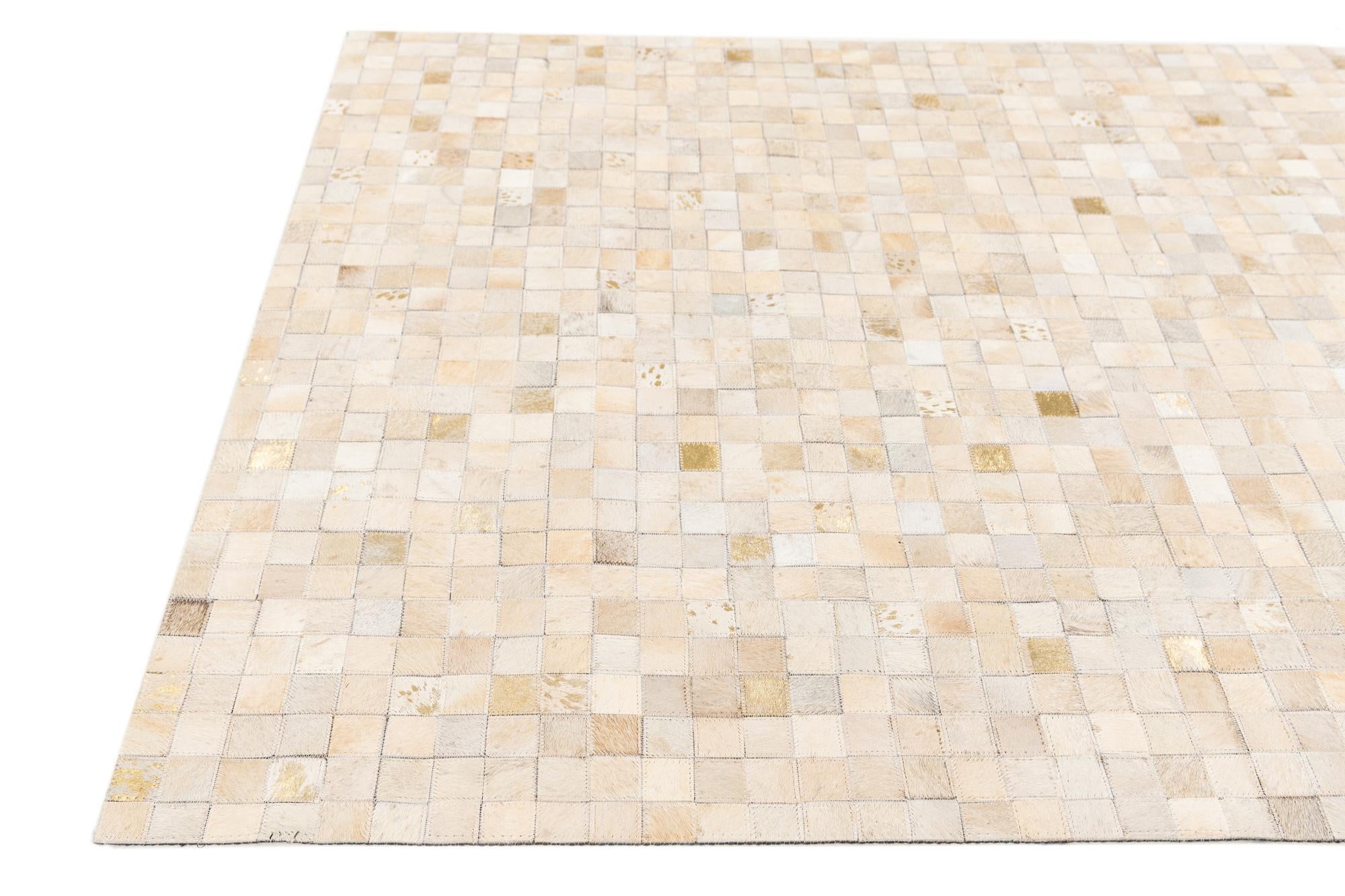 4' x 5' 8 Cowhide Stocks Rug