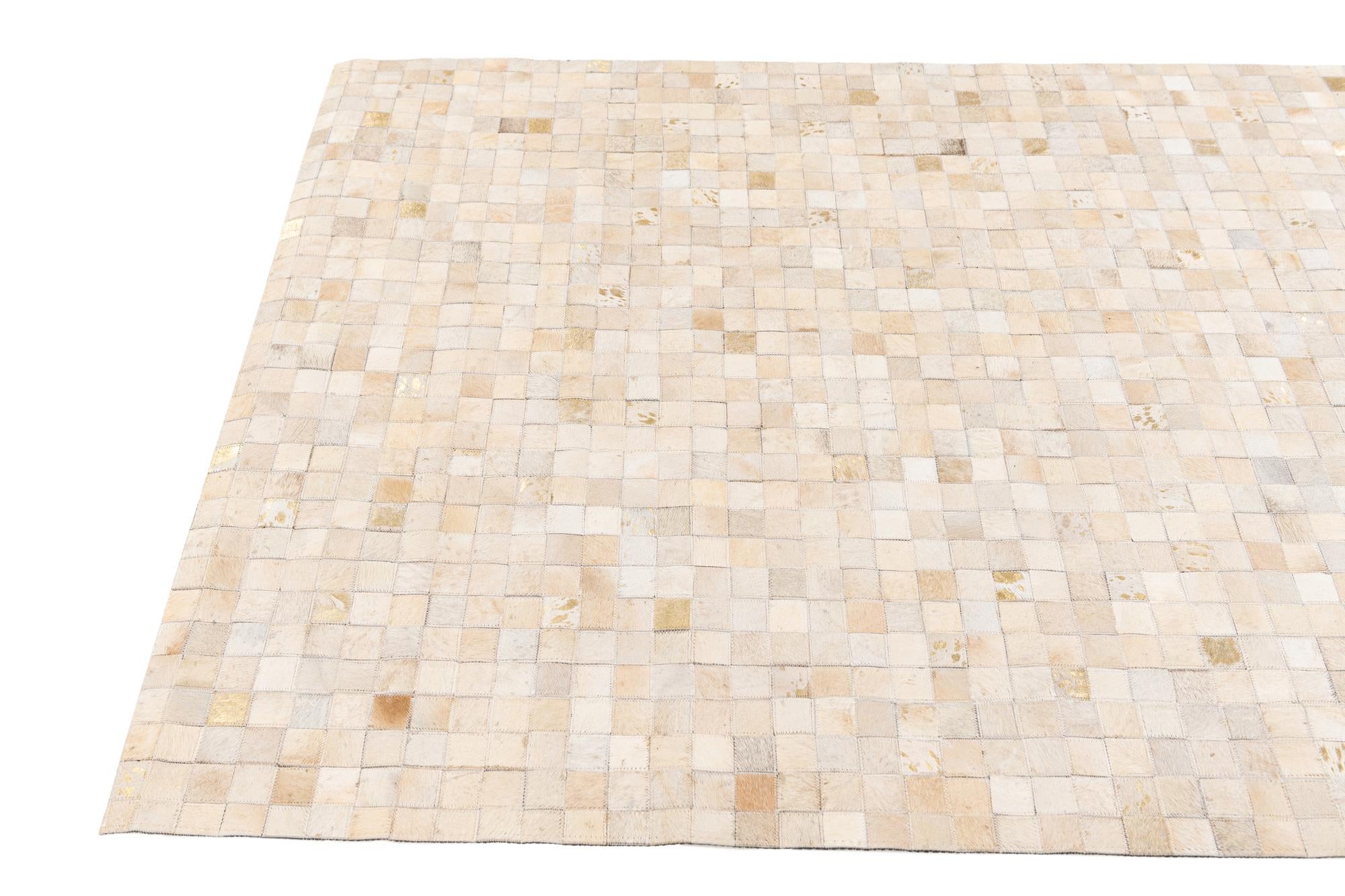 4' x 5' 7 Cowhide Stocks Rug