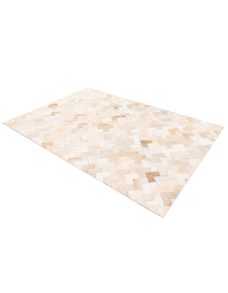 Detail image of 4' 1 x 6' Cowhide Stocks Rug