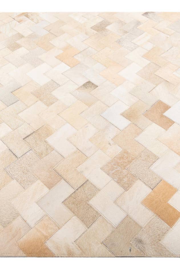Detail image of 3' 9 x 5' 10 Cowhide Stocks Rug