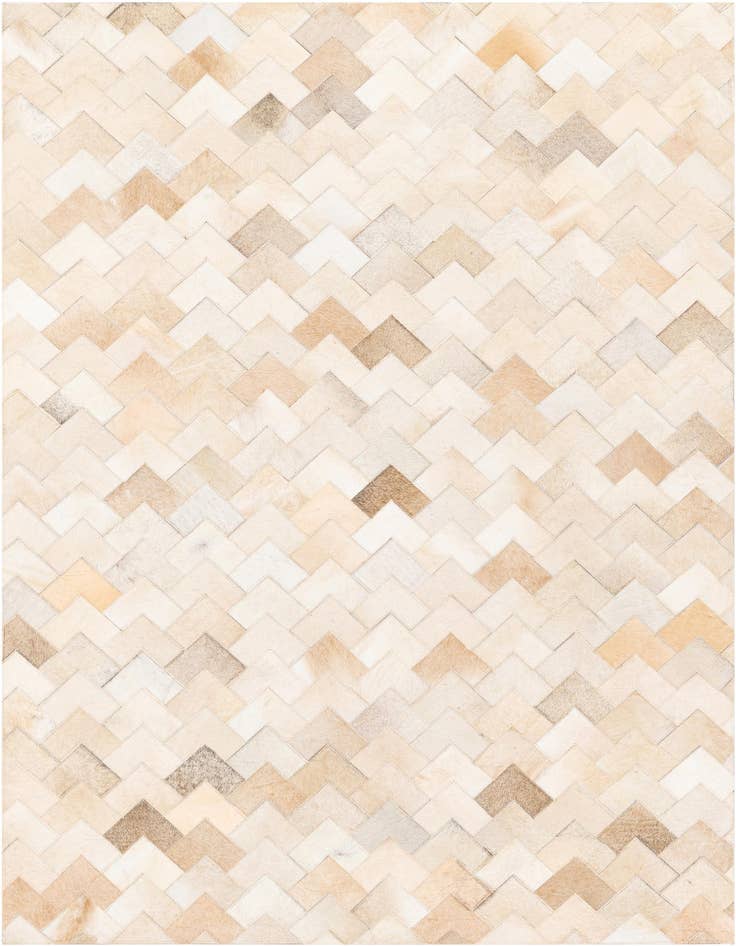Detail image of 4' 2 x 5' 11 Cowhide Stocks Rug
