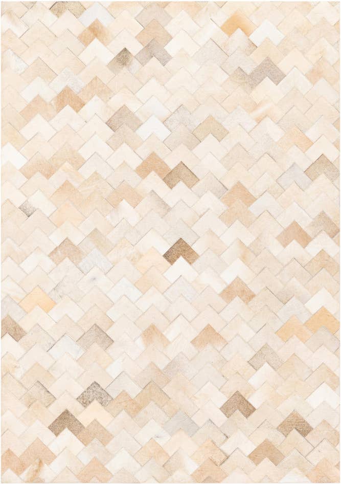 Detail image of 4' 2 x 5' 11 Cowhide Stocks Rug