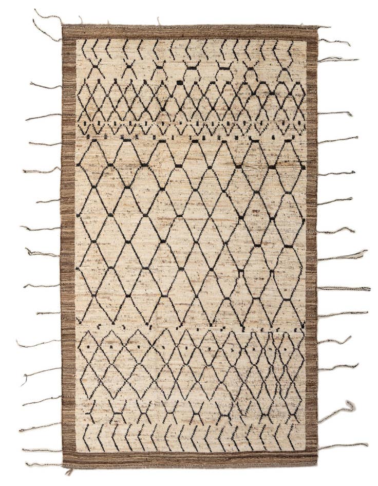 Detail image of 6' 4 x 10' 1 Hand Knotted Darya Wool Rug