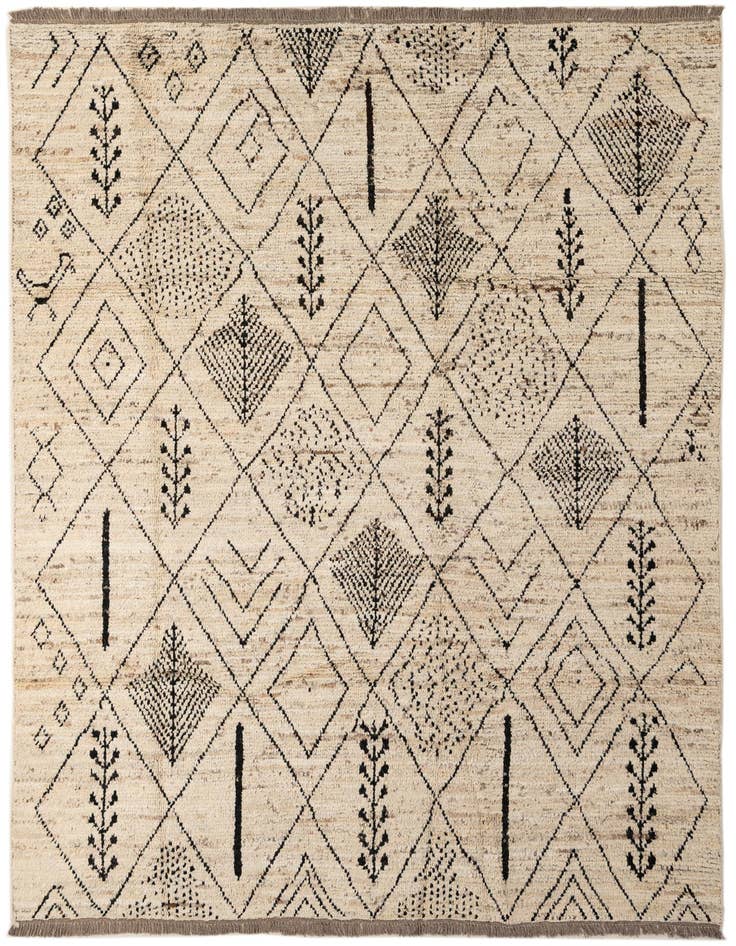Detail image of 6' 9 x 9' 3 Hand Knotted Darya Wool Rug