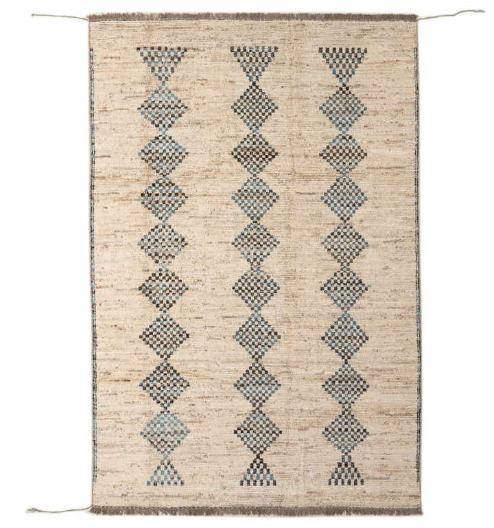6' 6 x 9' 7 Hand Knotted Darya Wool Rug
