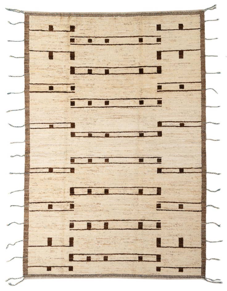 Detail image of 6' 9 x 9' 9 Hand Knotted Darya Wool Rug