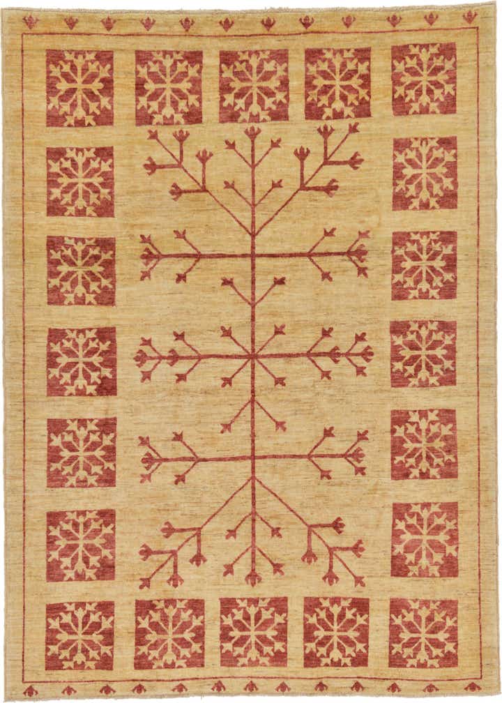 6' 2 x 7' 3 Hand Knotted Darya Rug