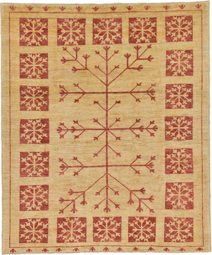 6' 2 x 7' 3 Hand Knotted Darya Rug