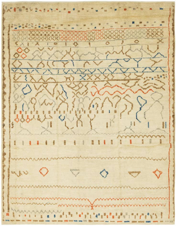 Detail image of 8' 10 x 11' 7 Hand Knotted Darya Wool Rug