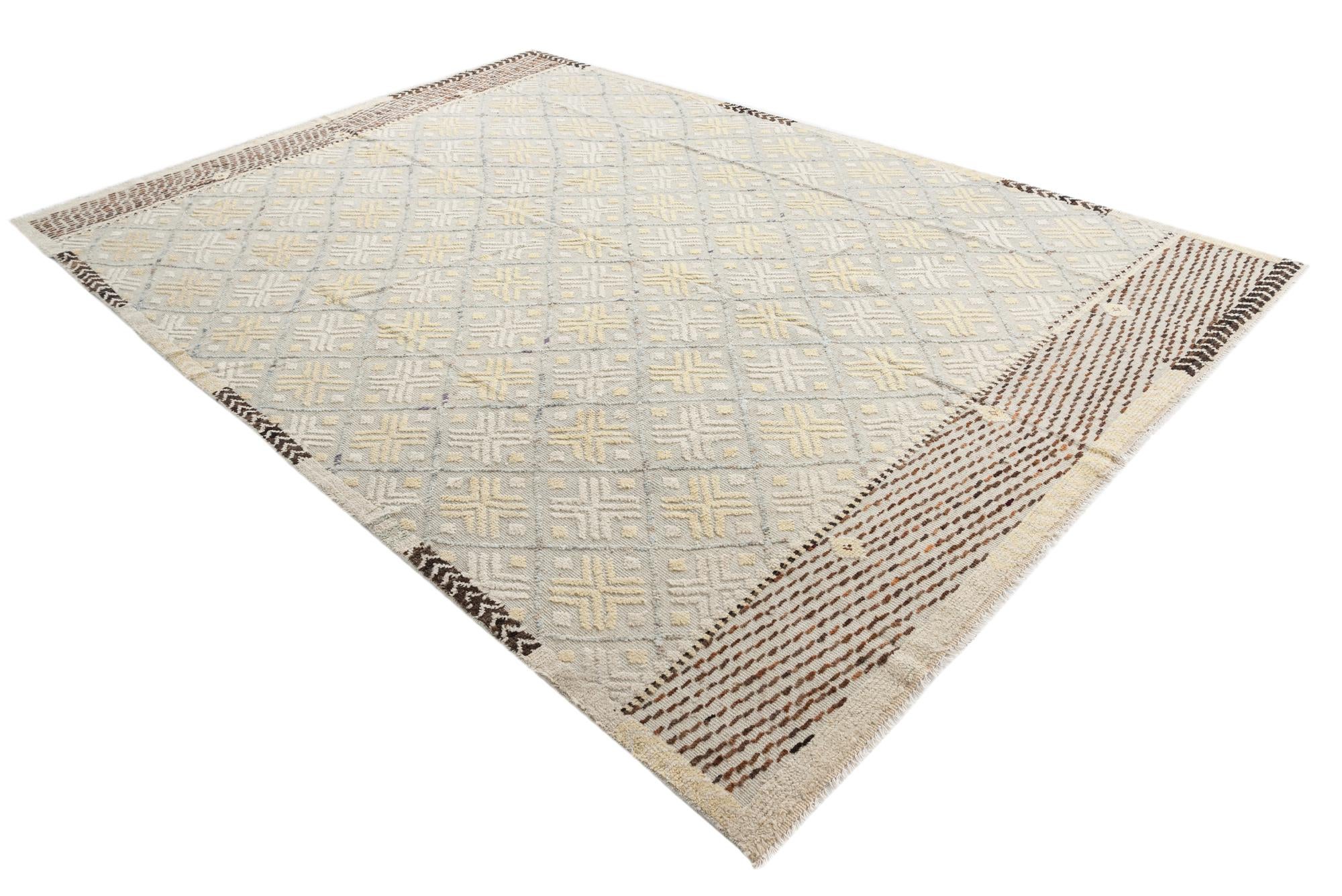 8' 8 x 12' 5 Hand Knotted Darya Wool Rug