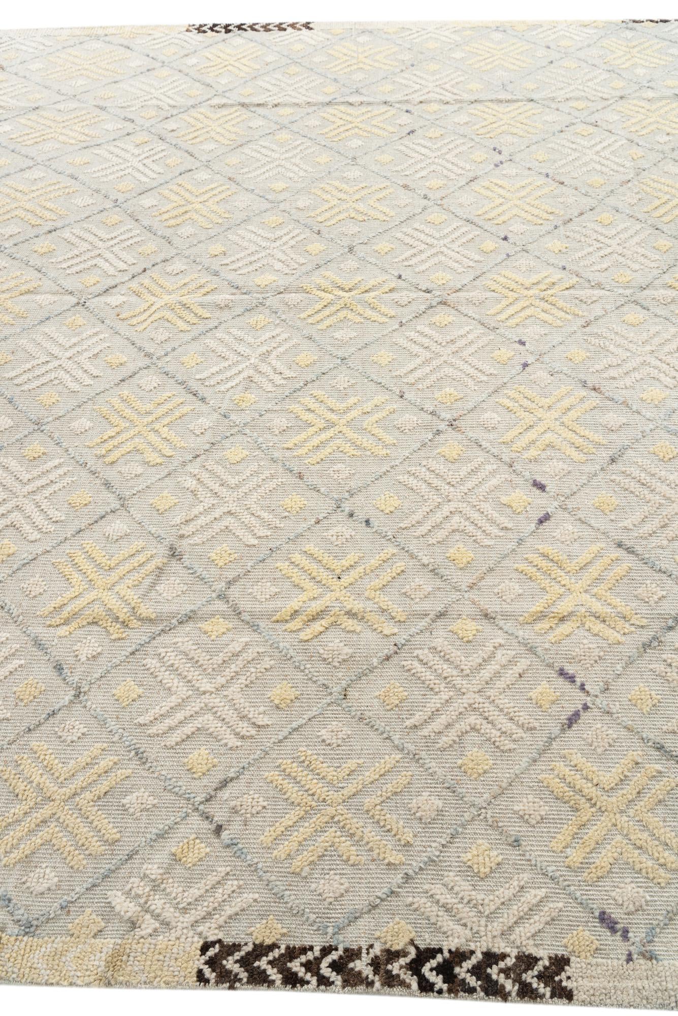 8' 8 x 12' 5 Hand Knotted Darya Wool Rug