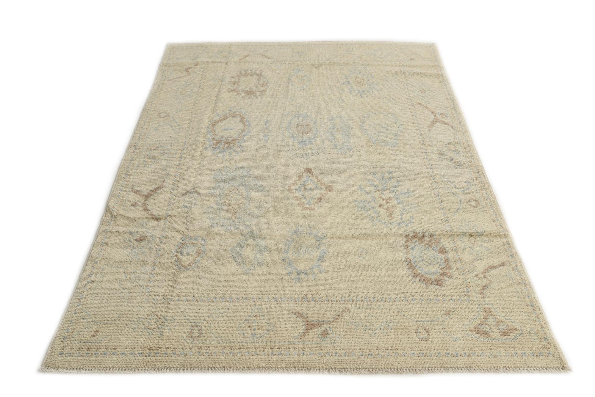 4' 8 x 6' 9 Hand Knotted Darya Wool Rug
