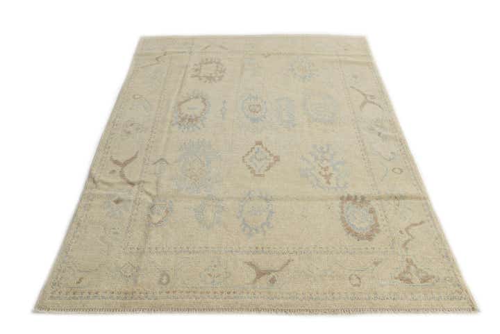 4' 8 x 6' 9 Hand Knotted Darya Wool Rug