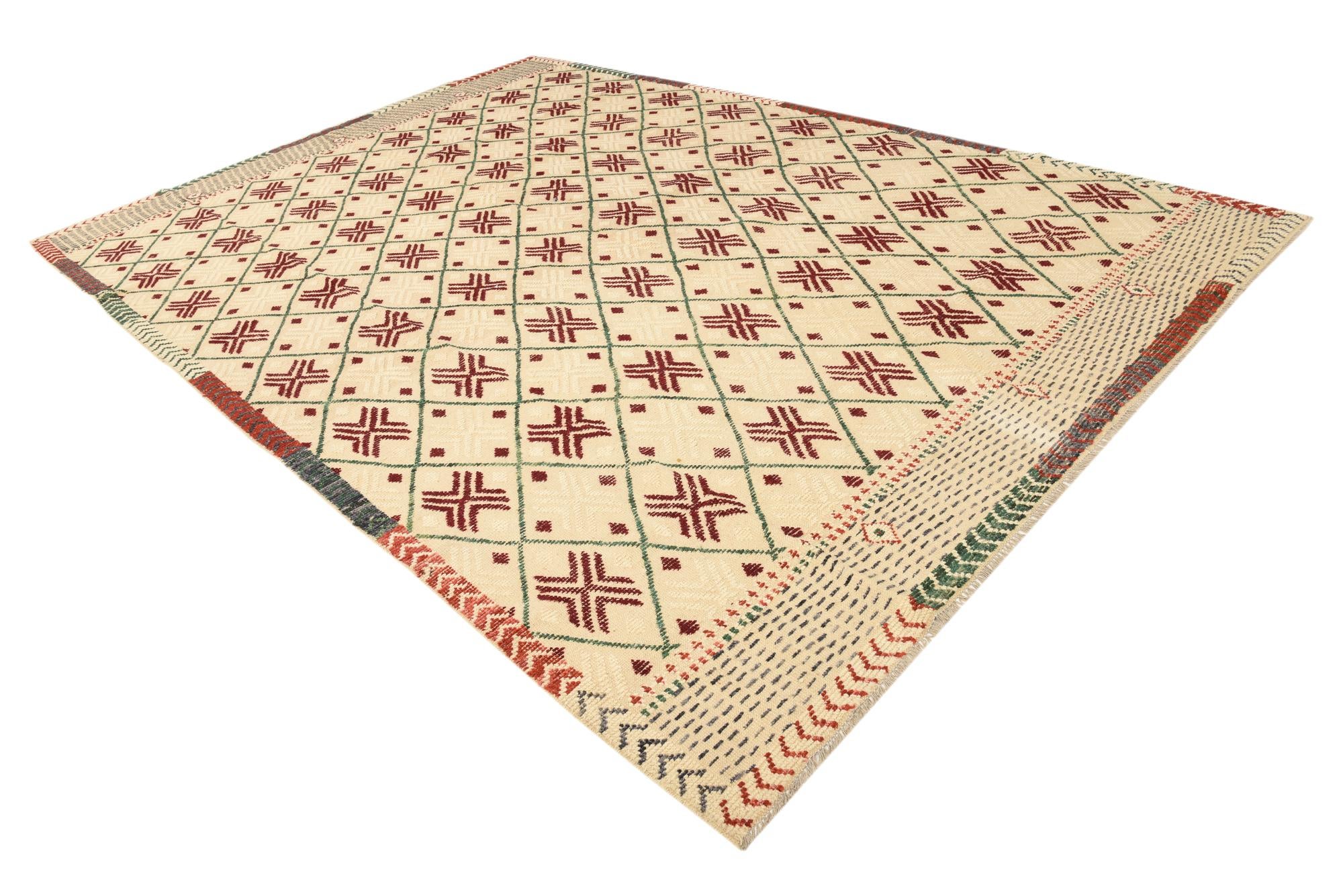 9' 10 x 14' 2 Hand Knotted Darya Wool Rug