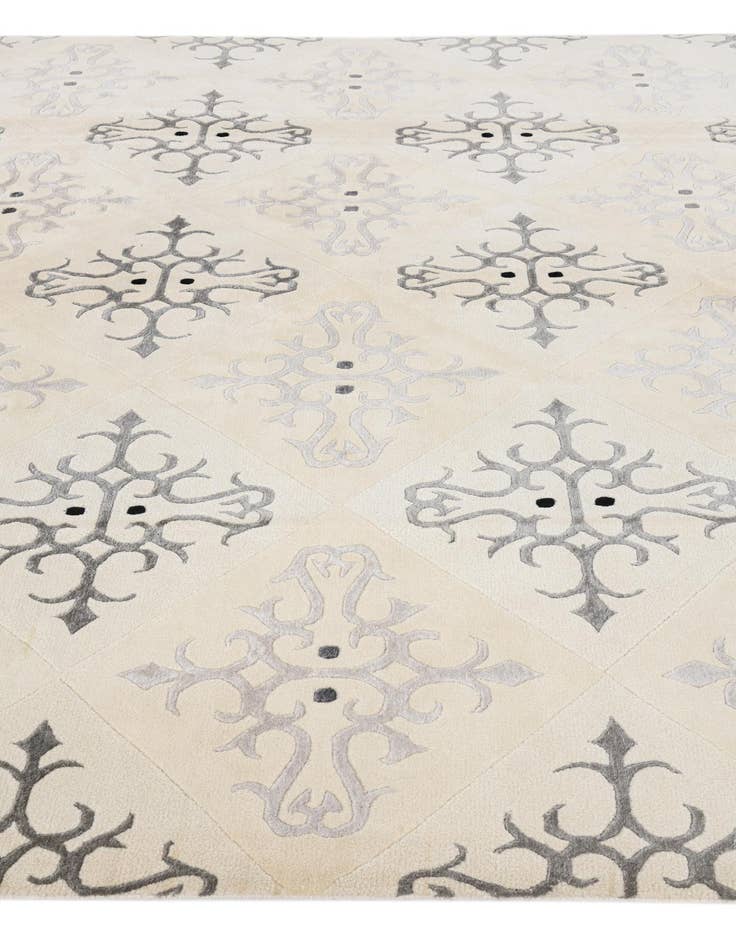 Detail image of 7' 11 x 10'  Hand Knotted Darya Wool Rug