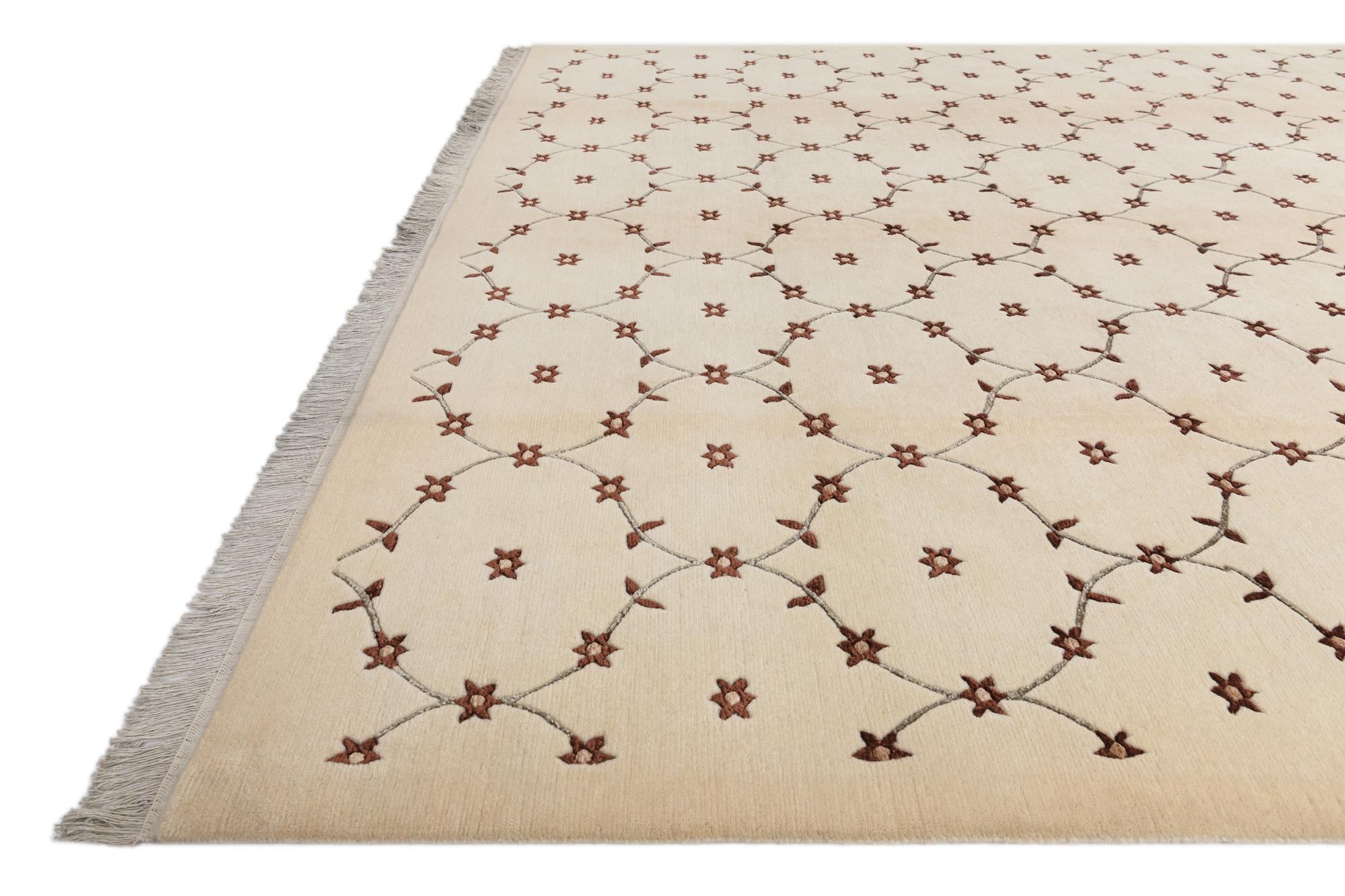 8' 2 x 11' 6 Hand Knotted Darya Wool Rug