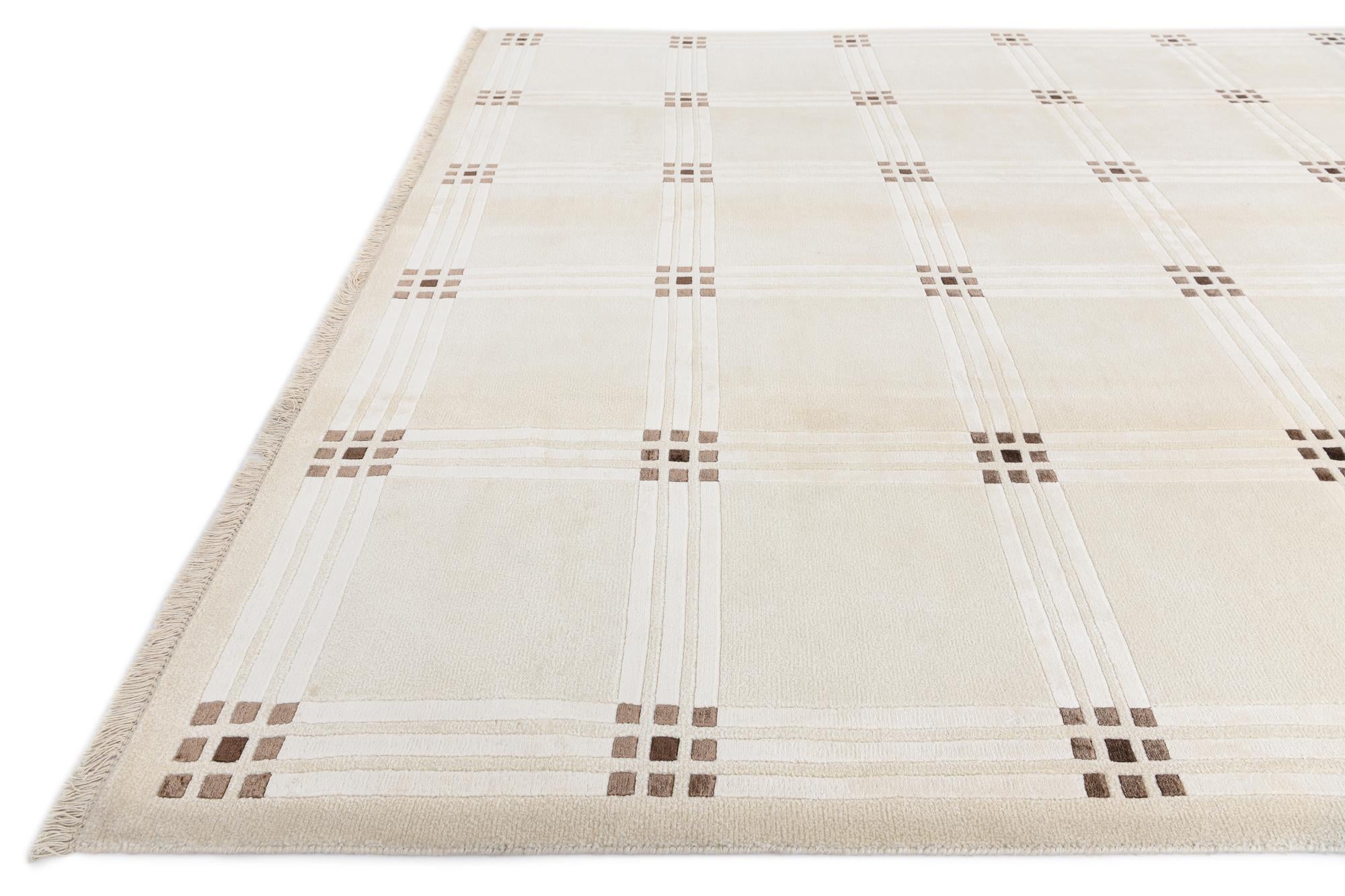8' 3 x 11' 5 Hand Knotted Darya Wool Rug
