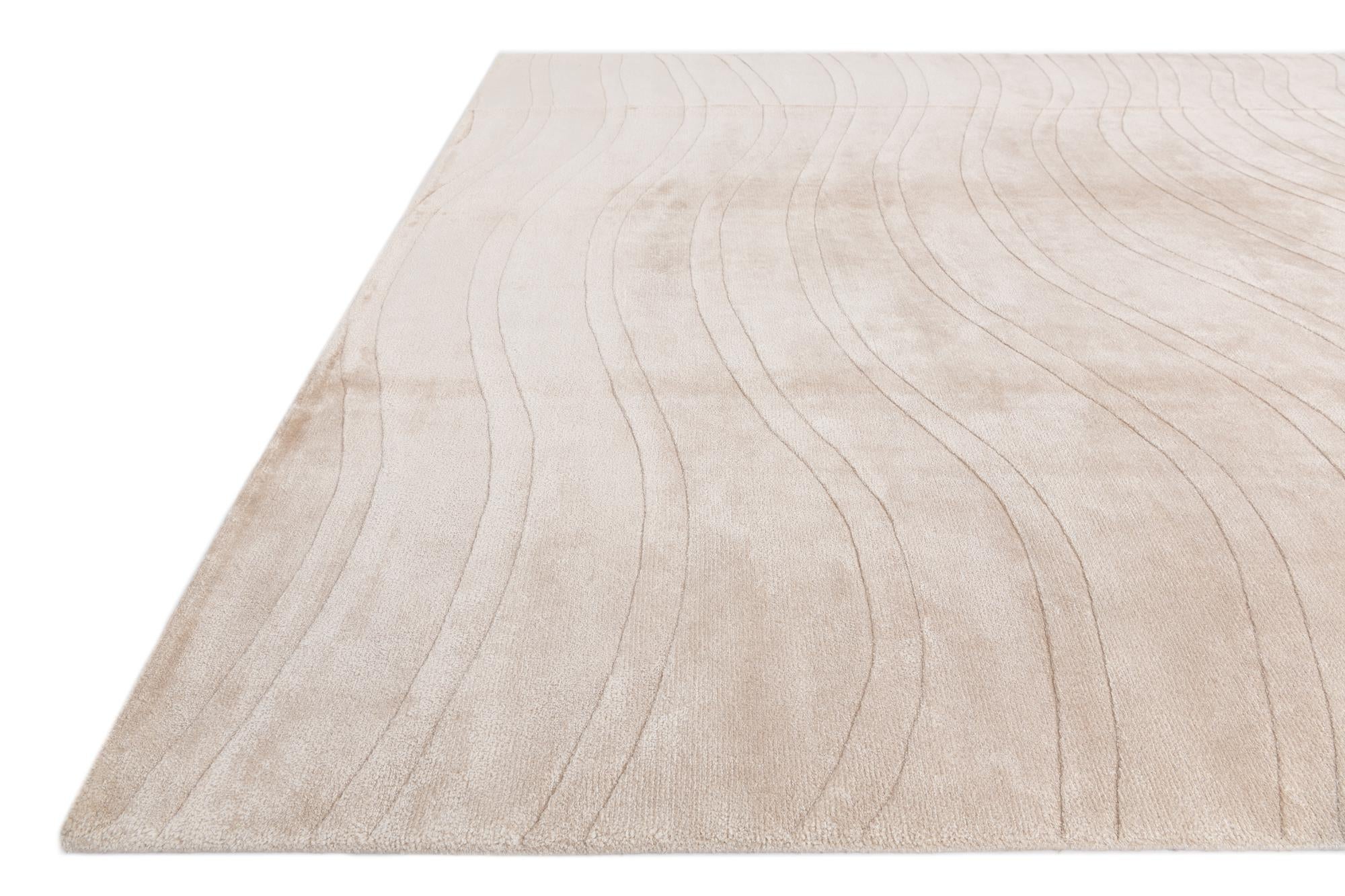 8' 2 x 11' 6 Hand Knotted Darya Wool Rug