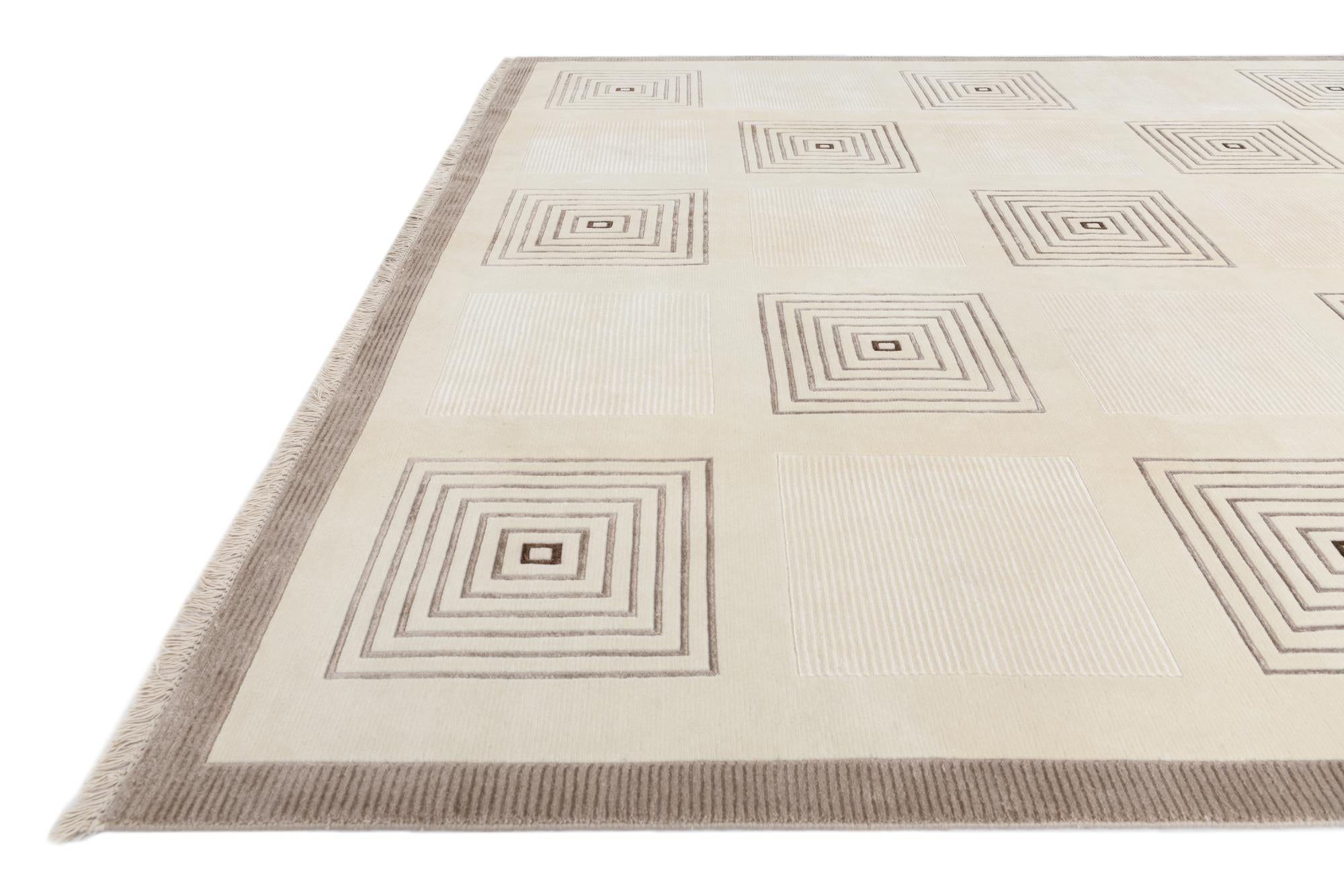 8' 1 x 11' 7 Hand Knotted Darya Wool Rug