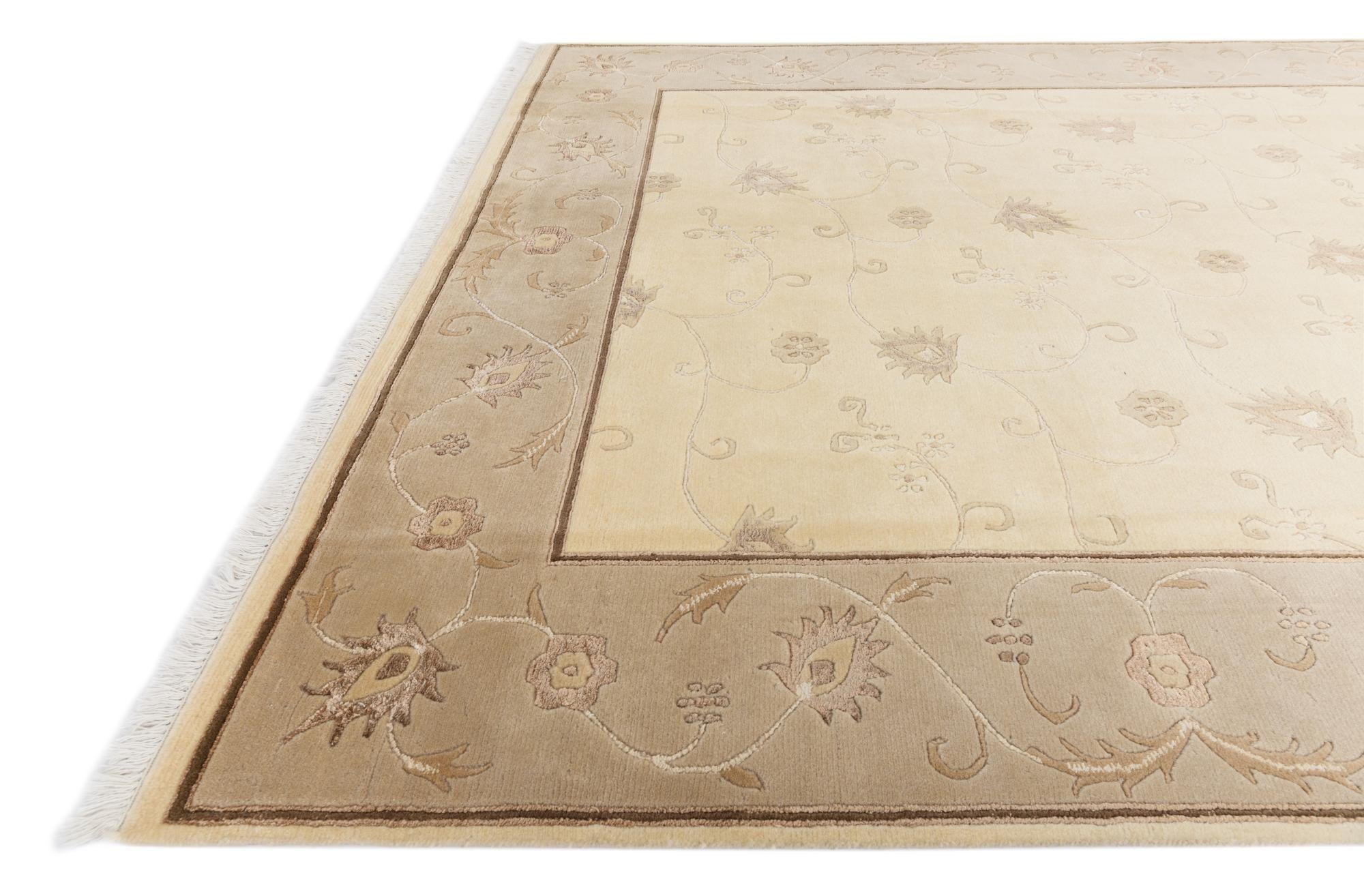 6' 8 x 9' 8 Hand Knotted Darya Wool Rug