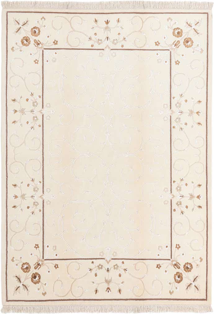 5' 7 x 7' 10 Hand Knotted Darya Wool Rug