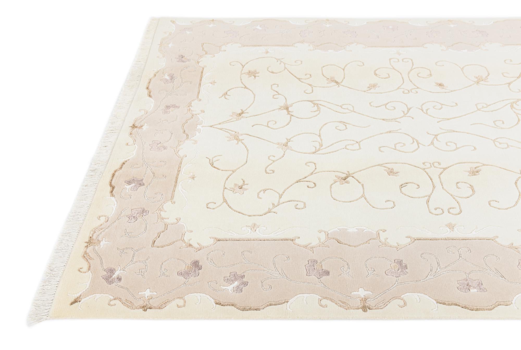 5' 7 x 7' 10 Hand Knotted Darya Wool Rug